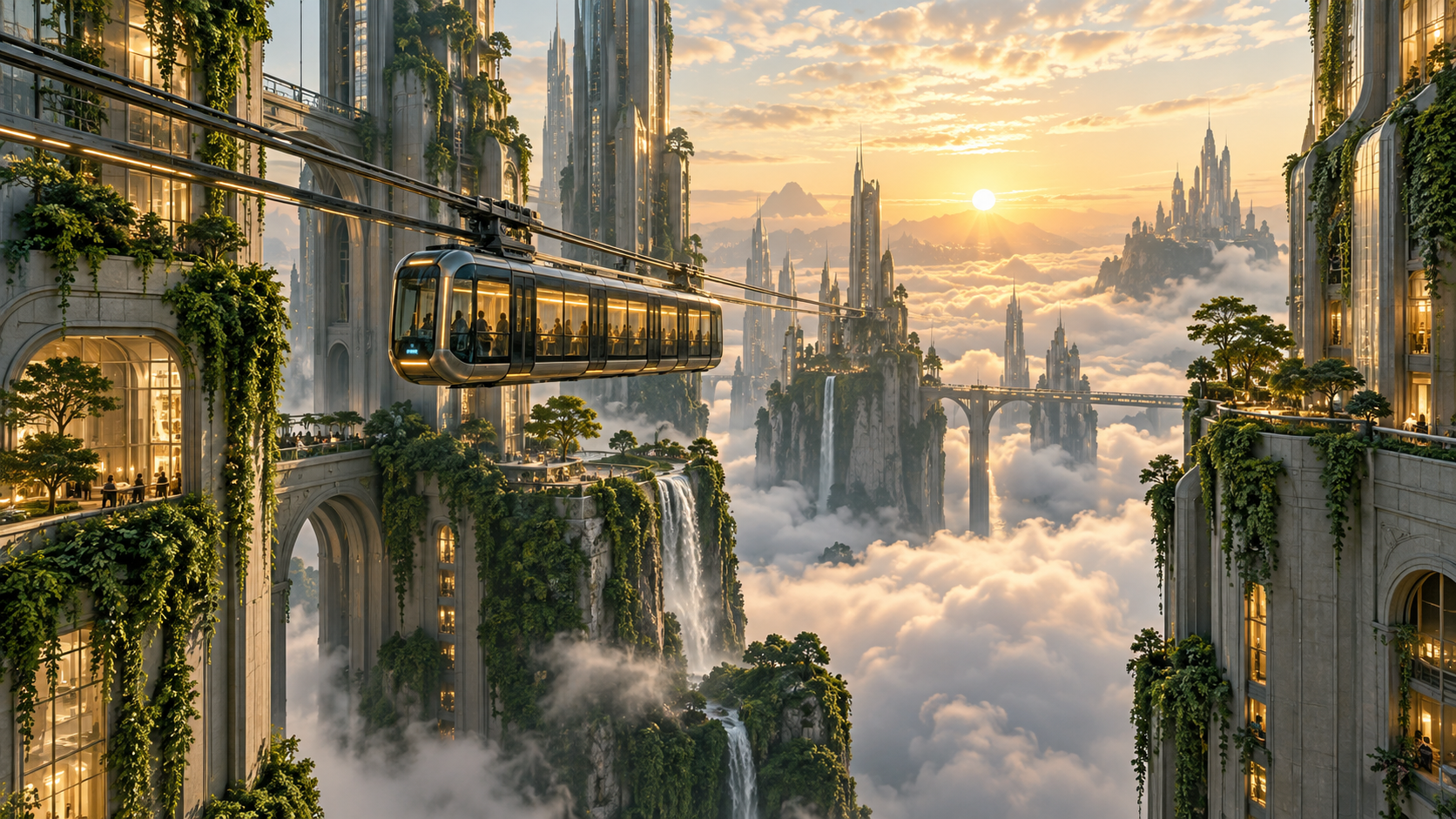 City above the clouds — original FablePhase inspiration artwork